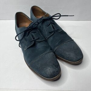 Clarks 1825 Plus Blue Suede Lace-Up Oxford Shoes Men's Size 10.5 M